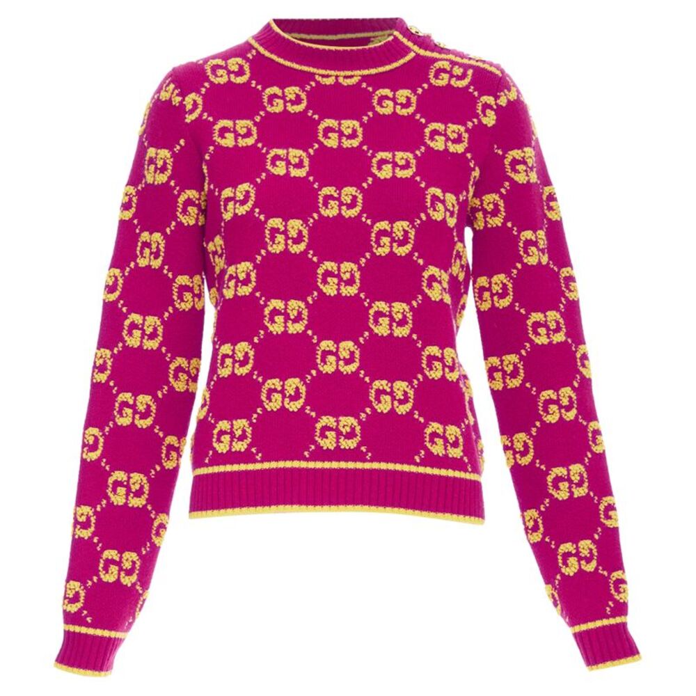 Gucci wool GG monogram jacquard cropped sweater